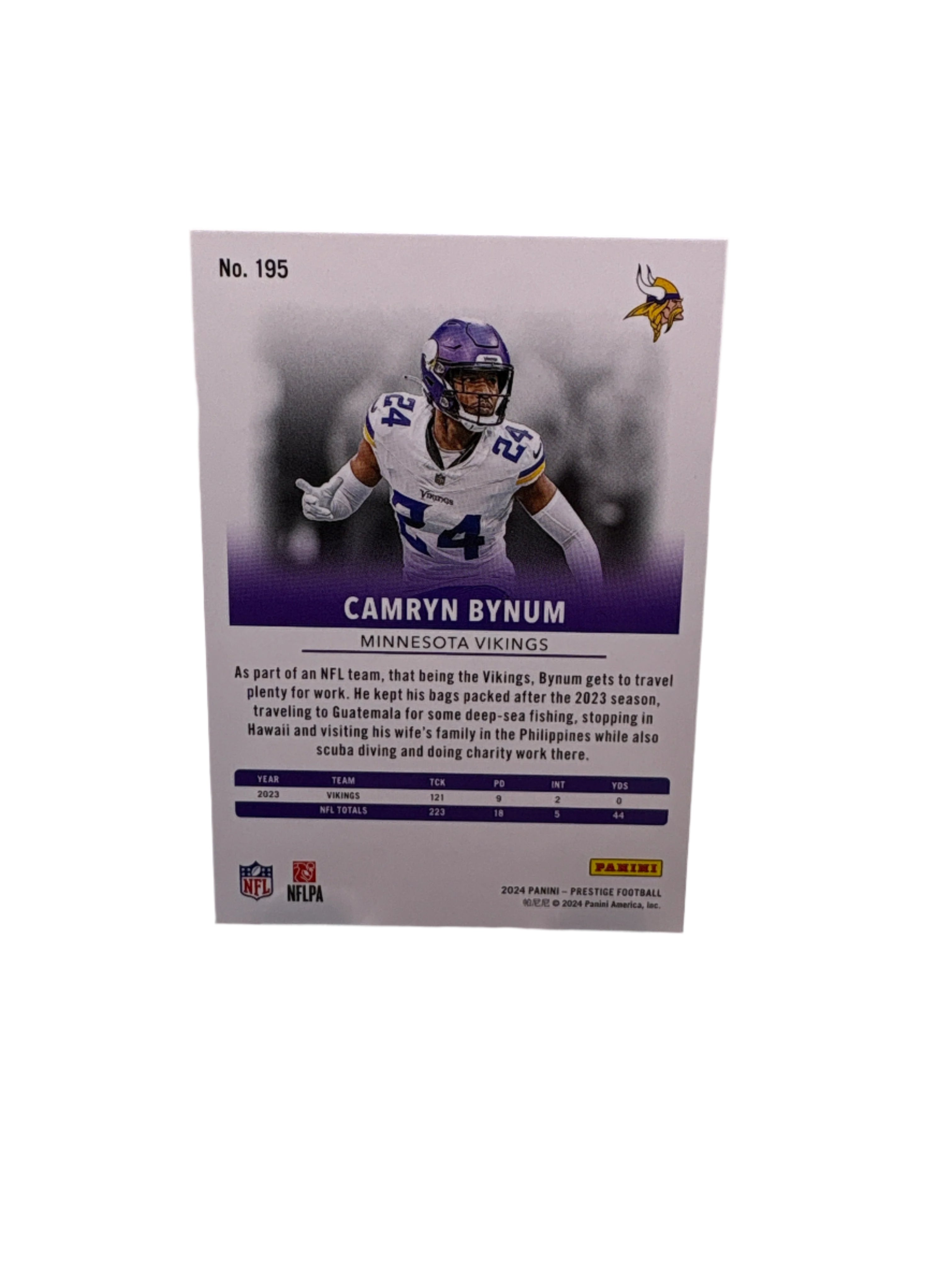 Panini Prestige Camryn Bynum