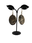 Black and Gold Layered Earrings