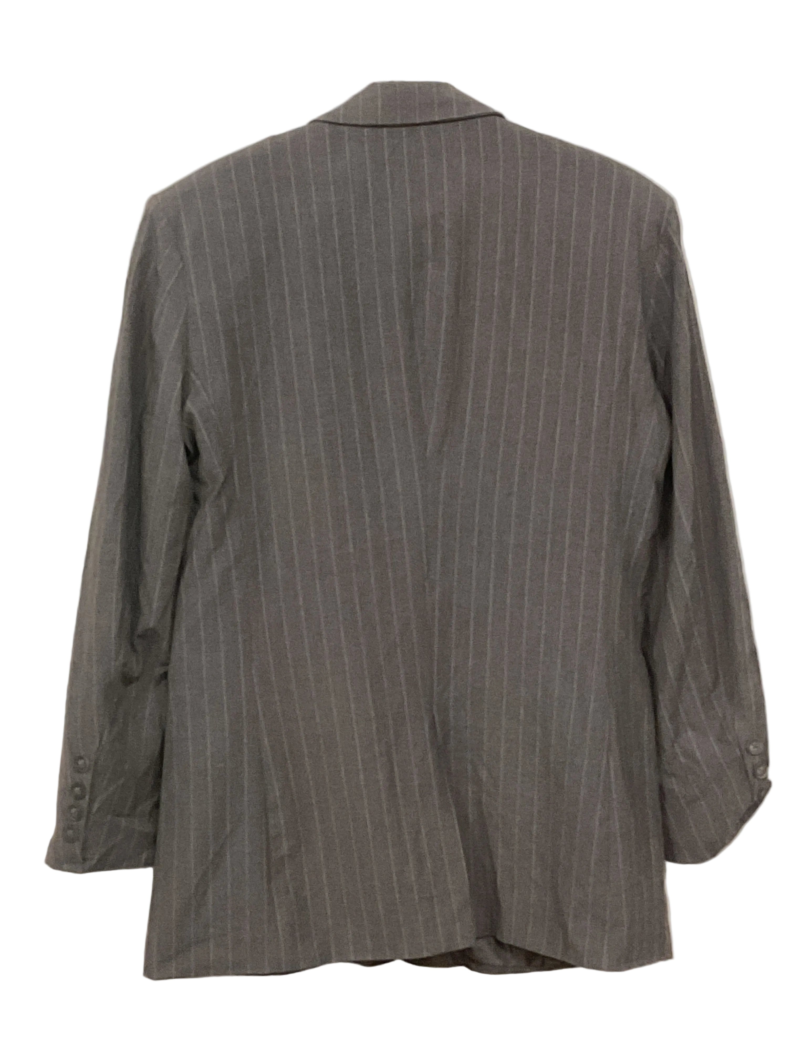 Gray White Striped Blazer