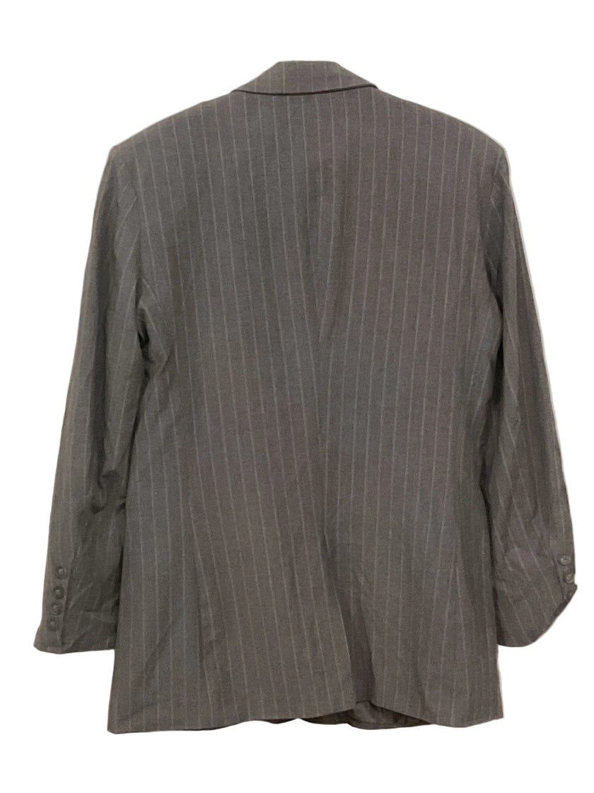 Gray White Striped Blazer