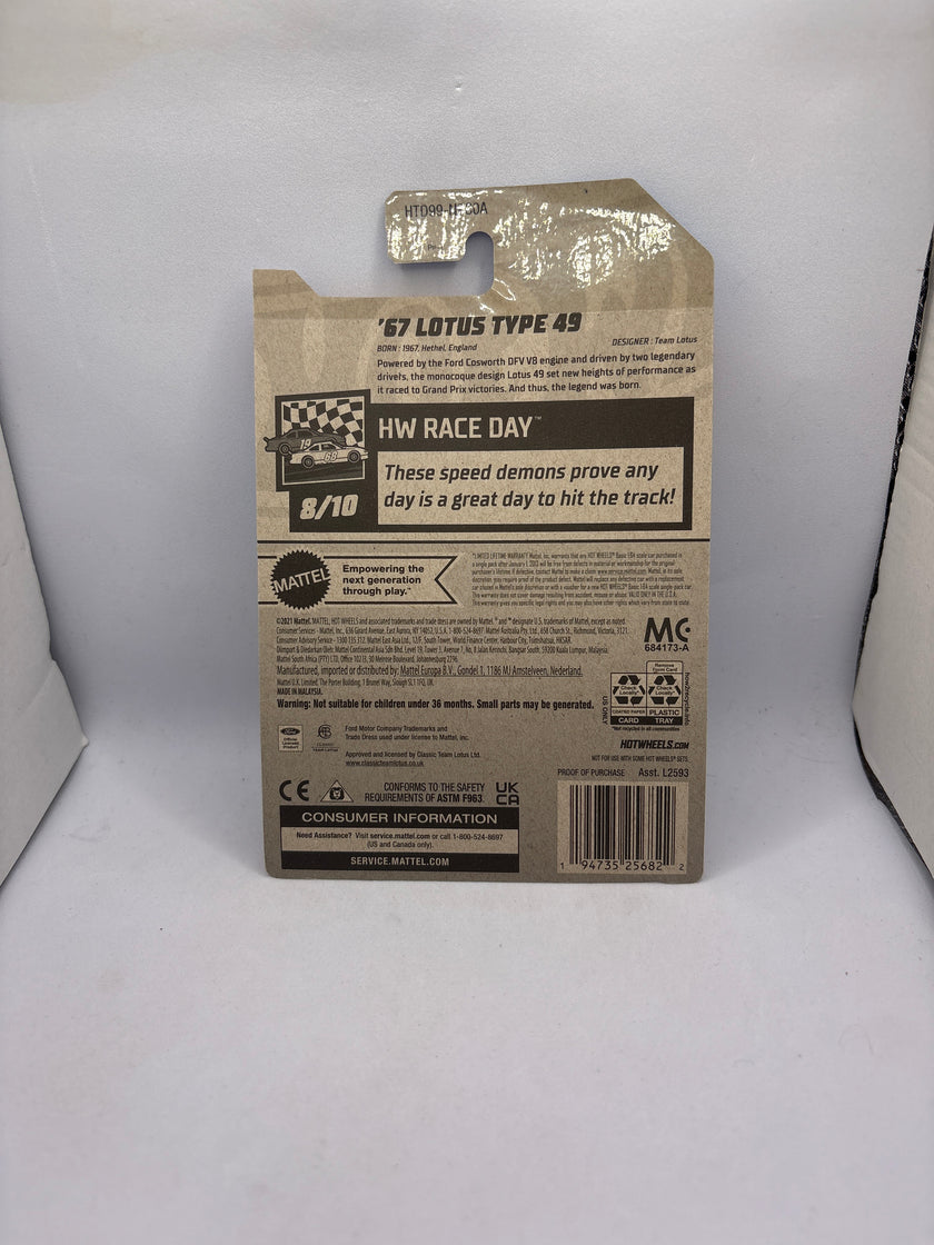 Hot Wheels 67 Lotus Type 49 Diecast