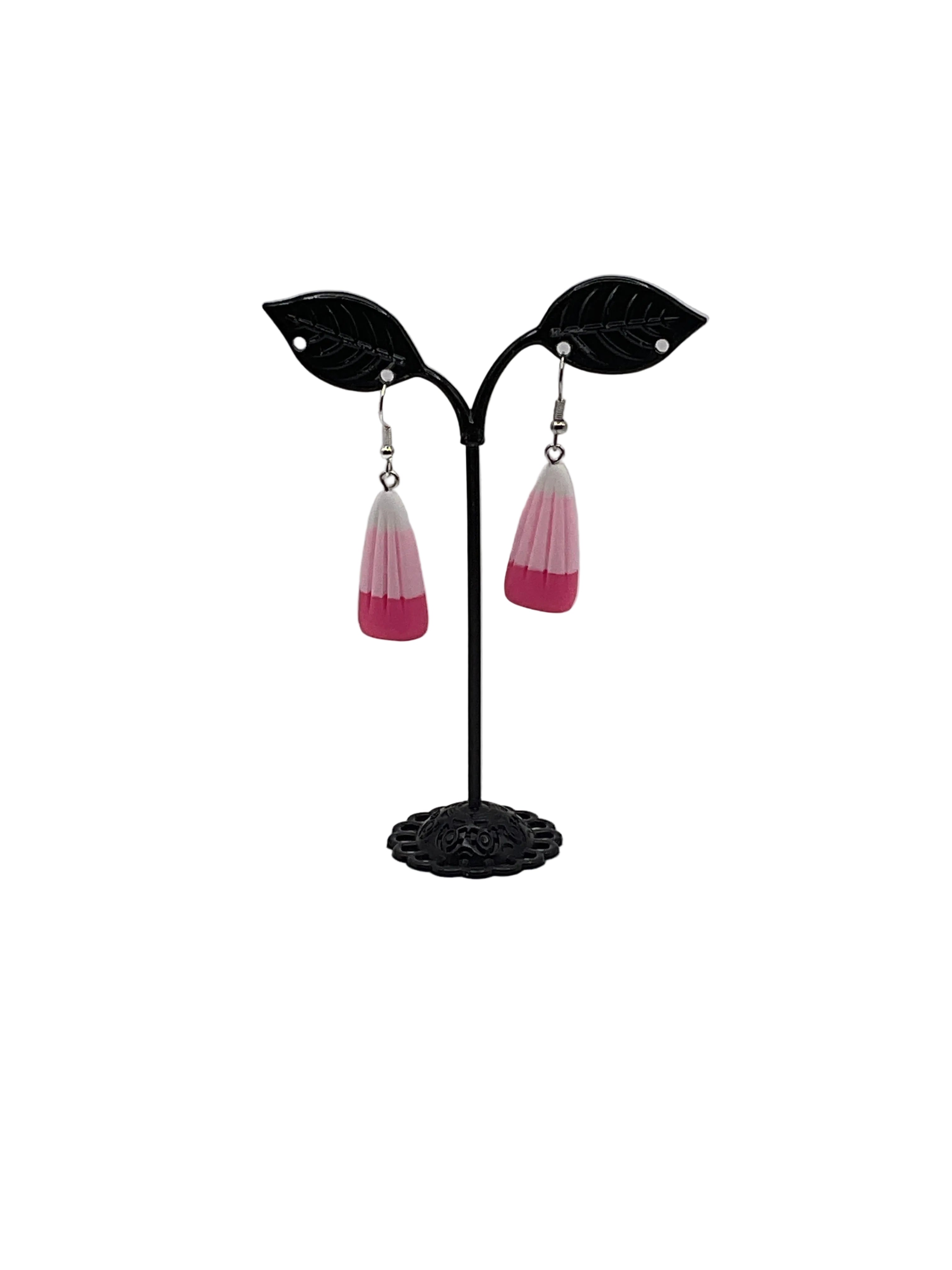 Pink Candy Corn Earrings