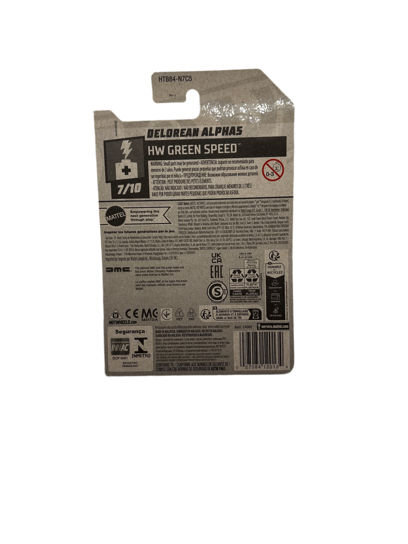 Hot Wheels Delorean Alpha5 Diecast white