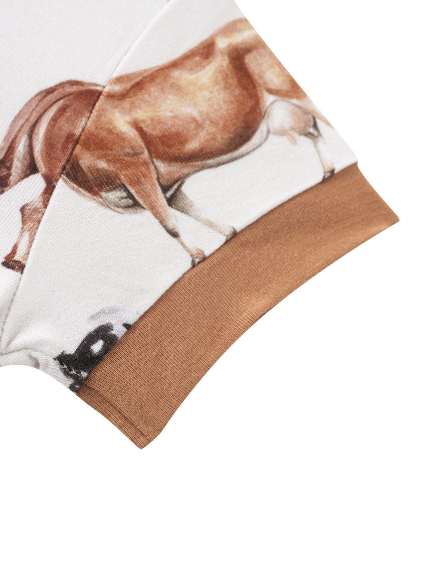 Posh TOT How Now Brown Cow? Bamboo Shorty Romper