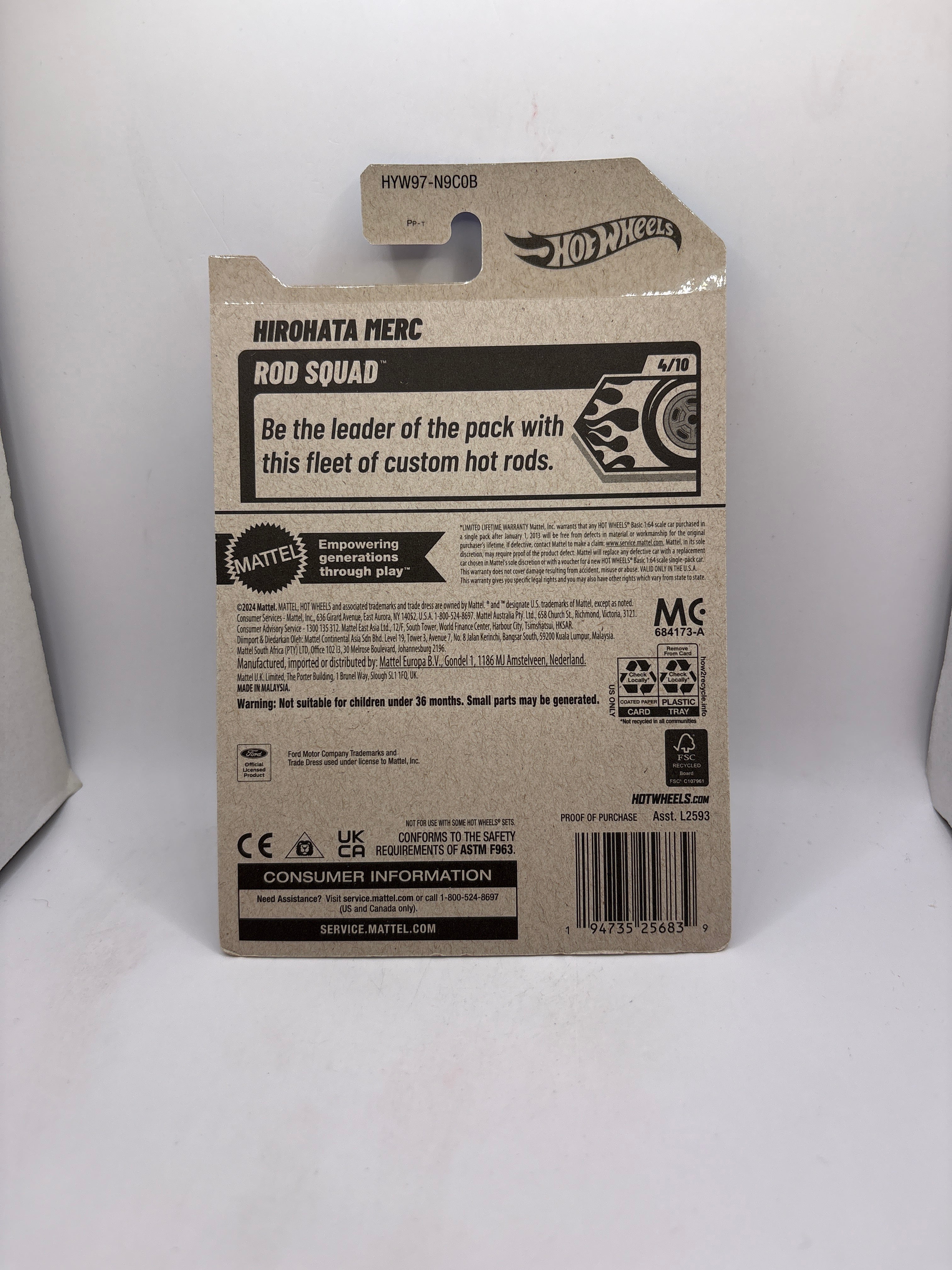 Hot Wheels Hirohata Merc Diecast