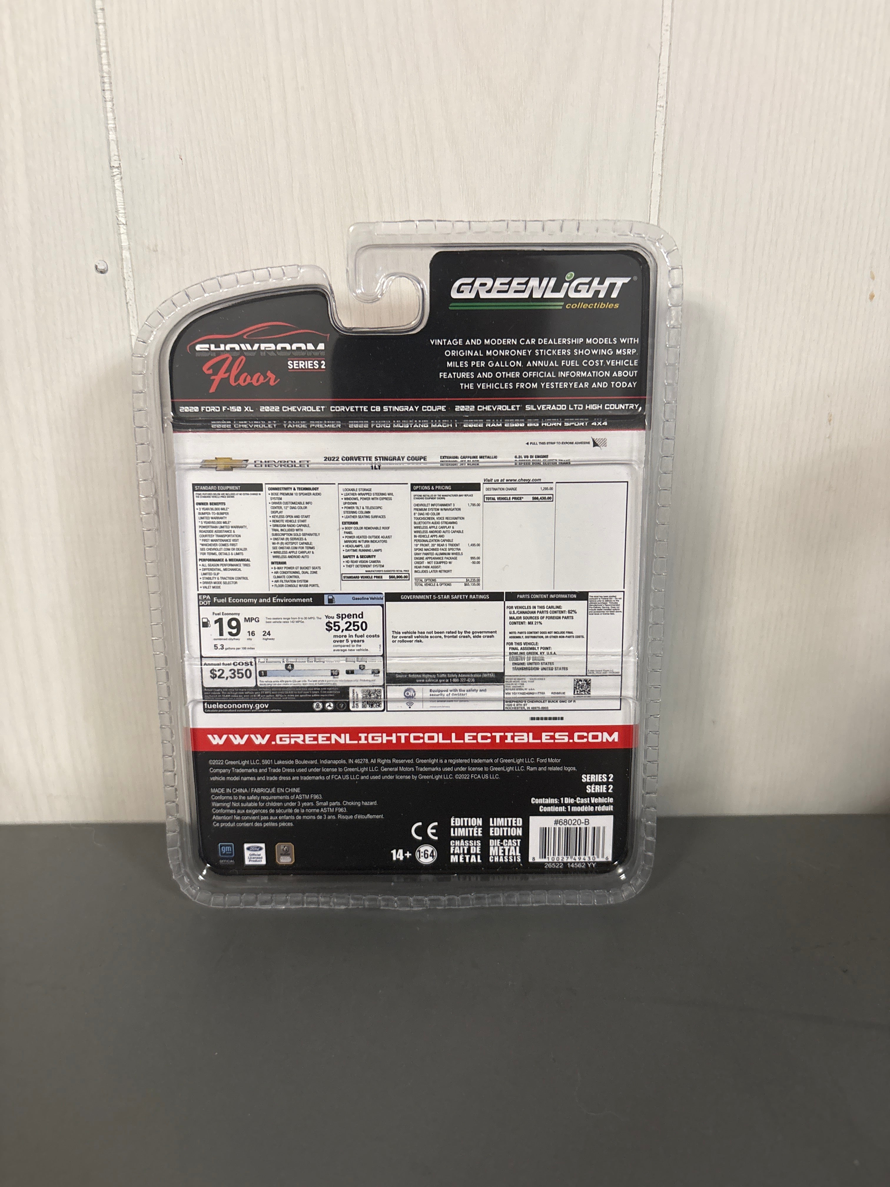 Greenlight 2022 Chevrolet Corvette C8 Stingray Coupe Diecast