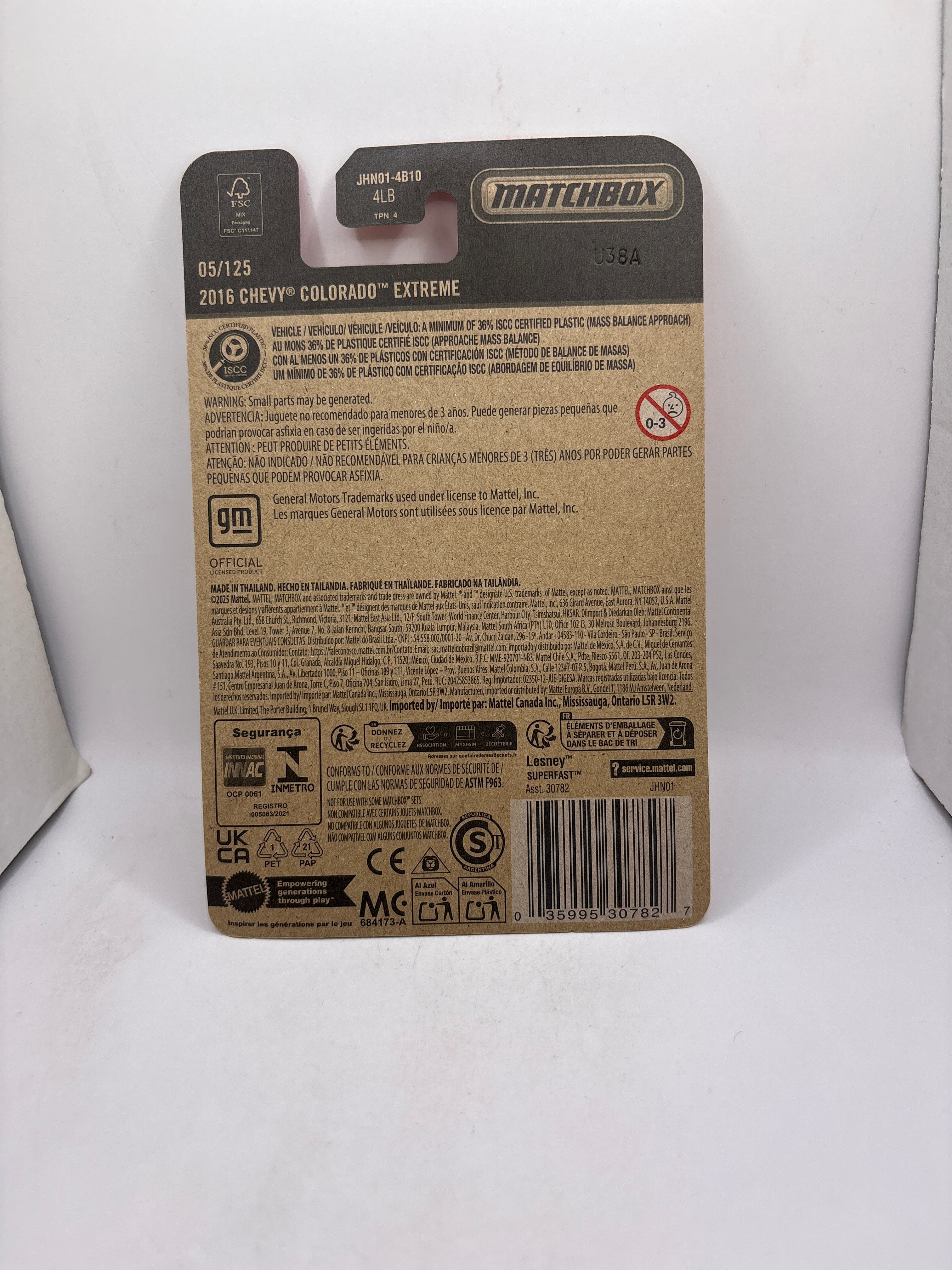 Matchbox 2016 Chevy Colorado Extreme Diecast