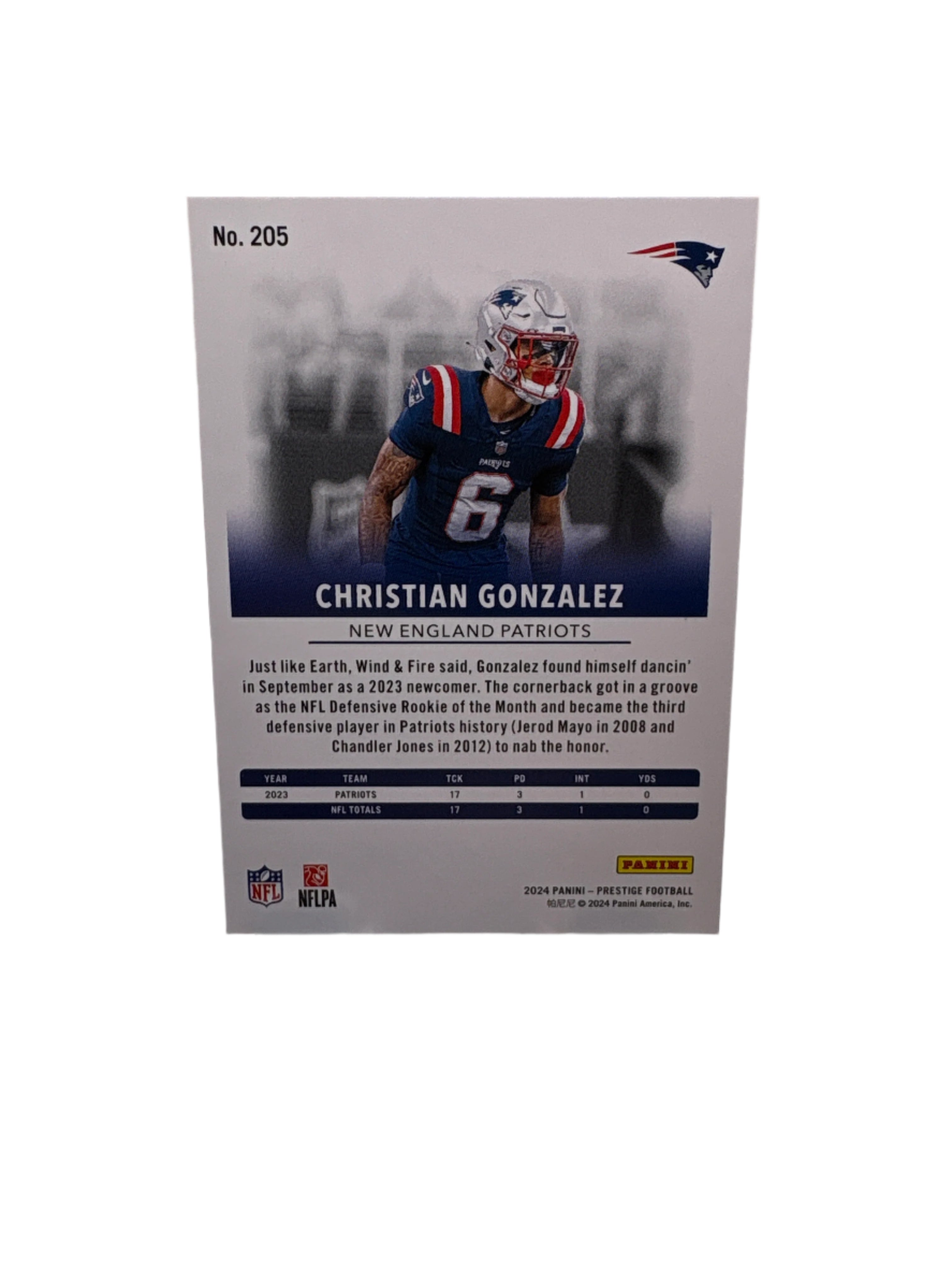 Panini Prestige Christian Gonzalez