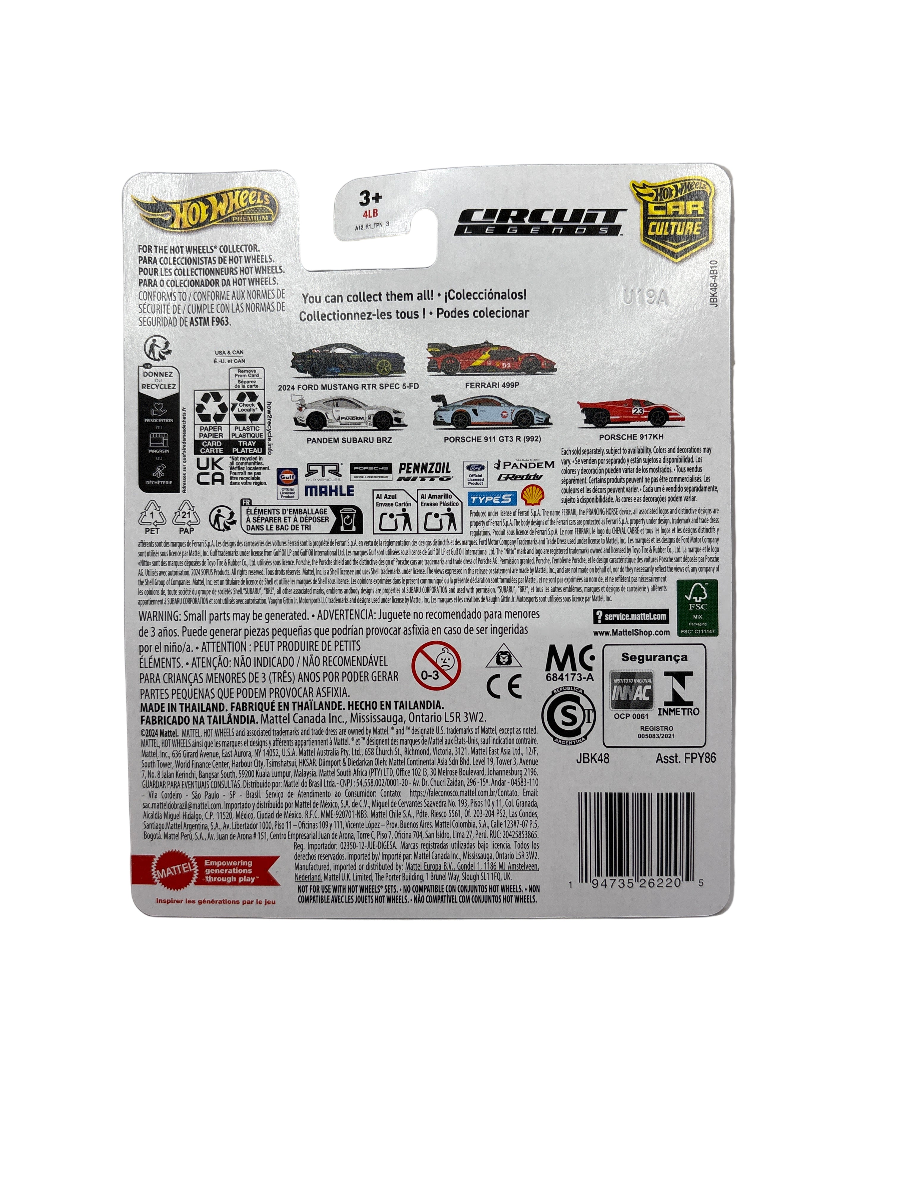 Hot Wheels 2024 Ford Mustang RTR Spec 5-FD Diecast blue