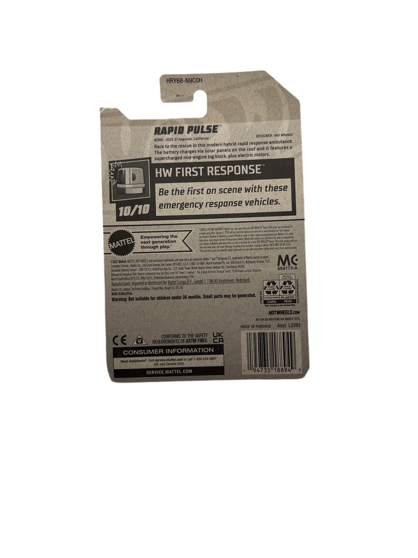 Hot Wheels Rapid Pulse Diecast white