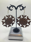 Cheetah snowflake earrings