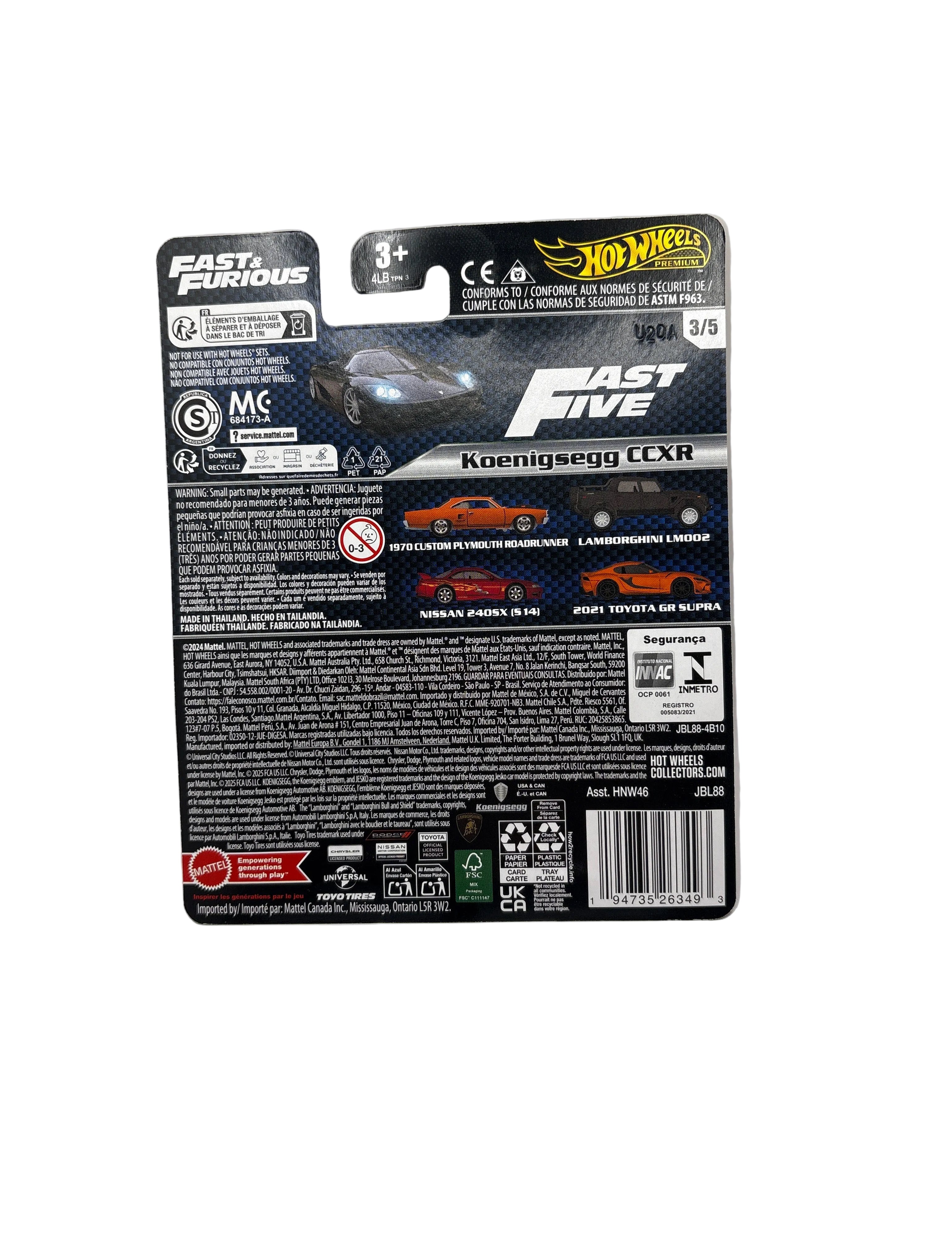 Hot Wheels Koenigsegg CCXR Diecast