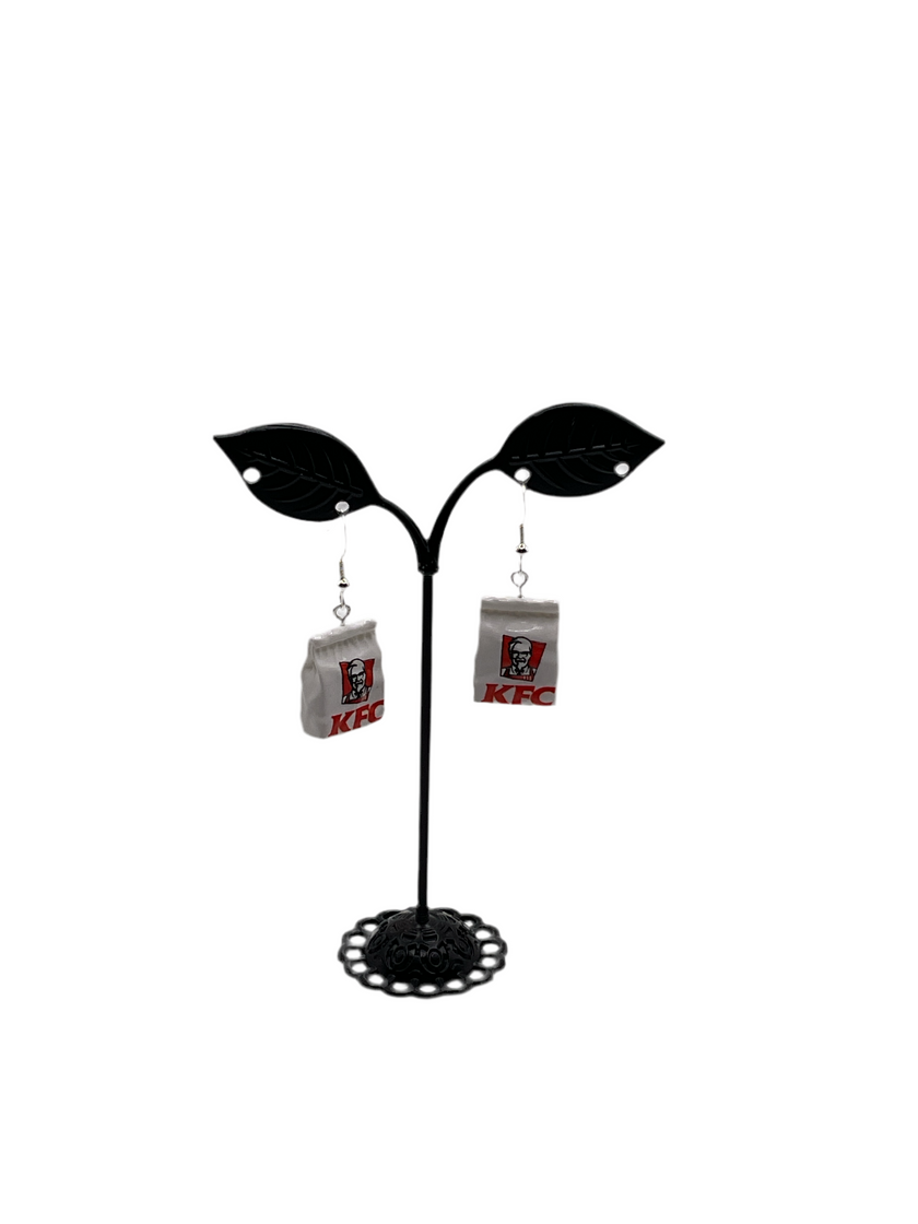 Pendientes Bolsa Comida Rápida Pollo