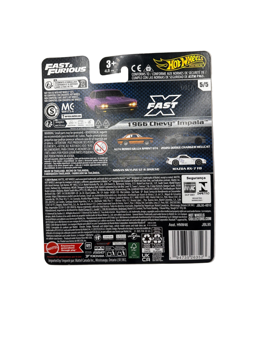 Hot Wheels 1966 Chevy Impala Diecast purple