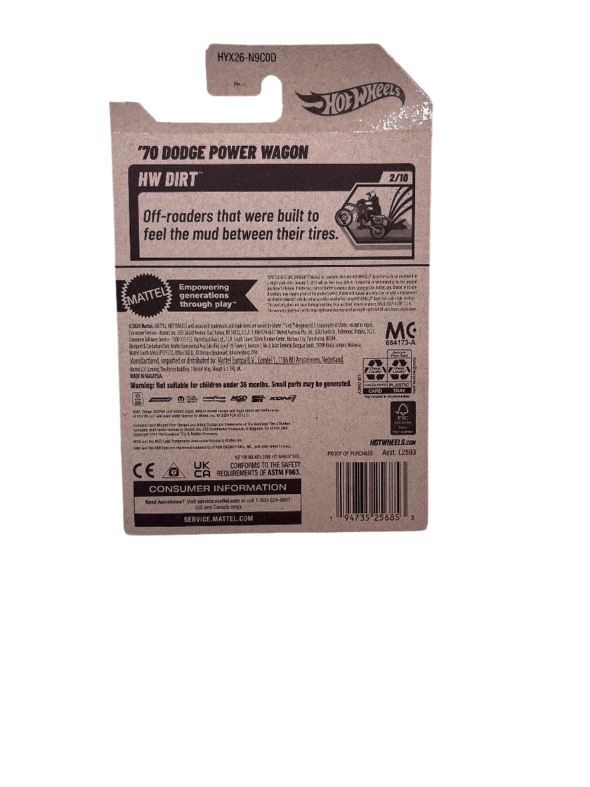 Hot Wheels 70 Dodge Power Wagon Diecast