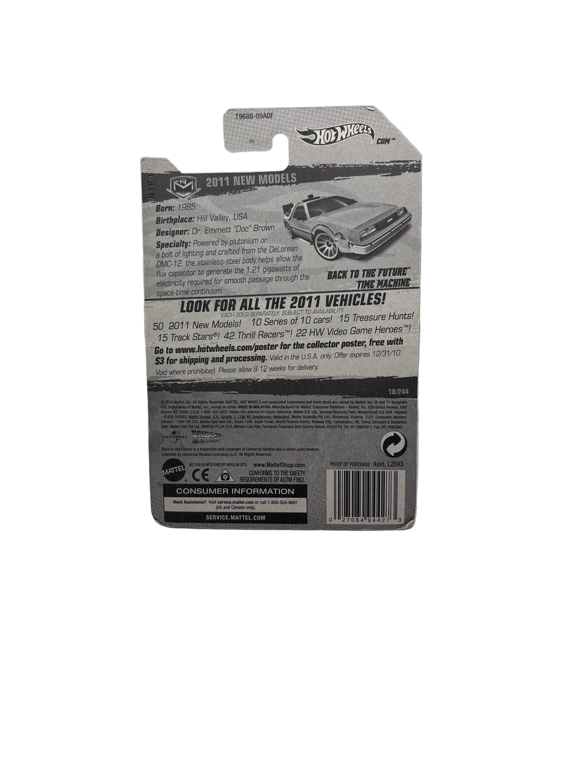 Hot Wheels Back To The Future Time Machine Diecast