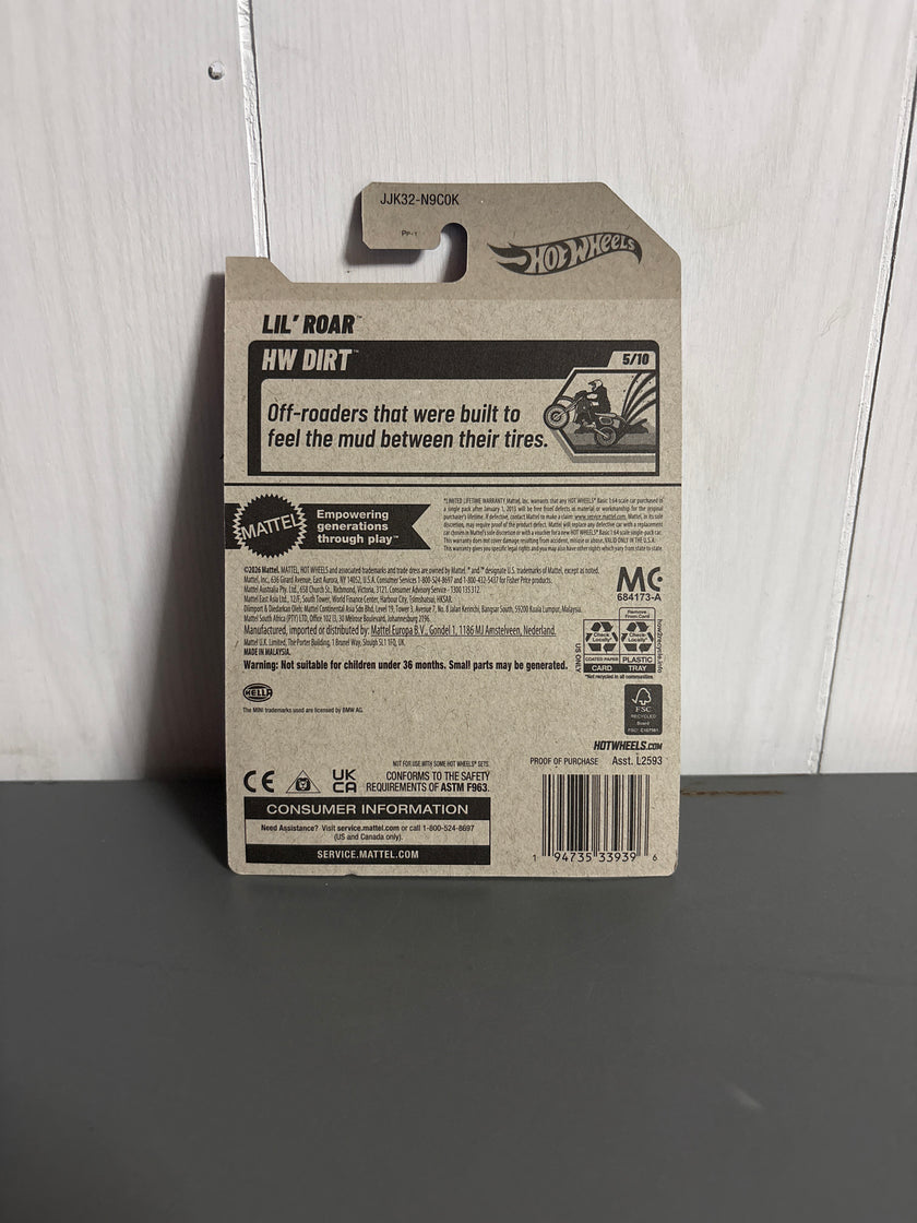 Hot Wheels Lil Roar Diecast white