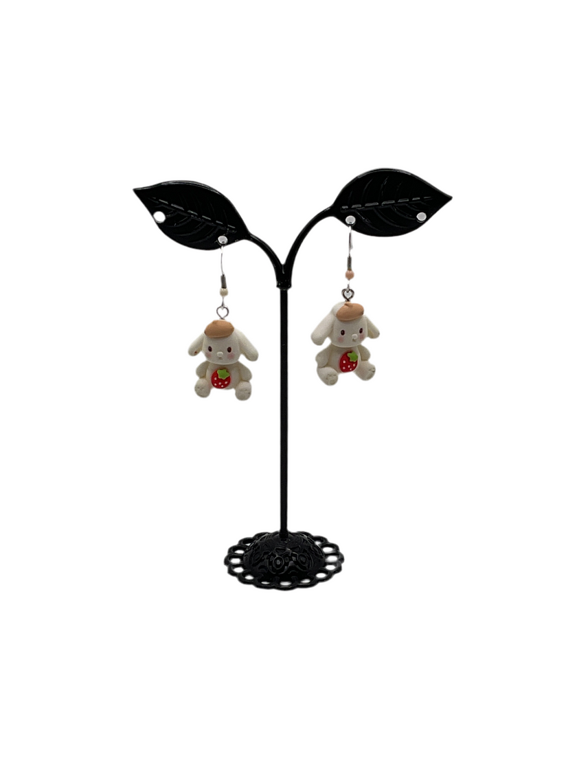 Bunny with strawberries 🍓 Earrings