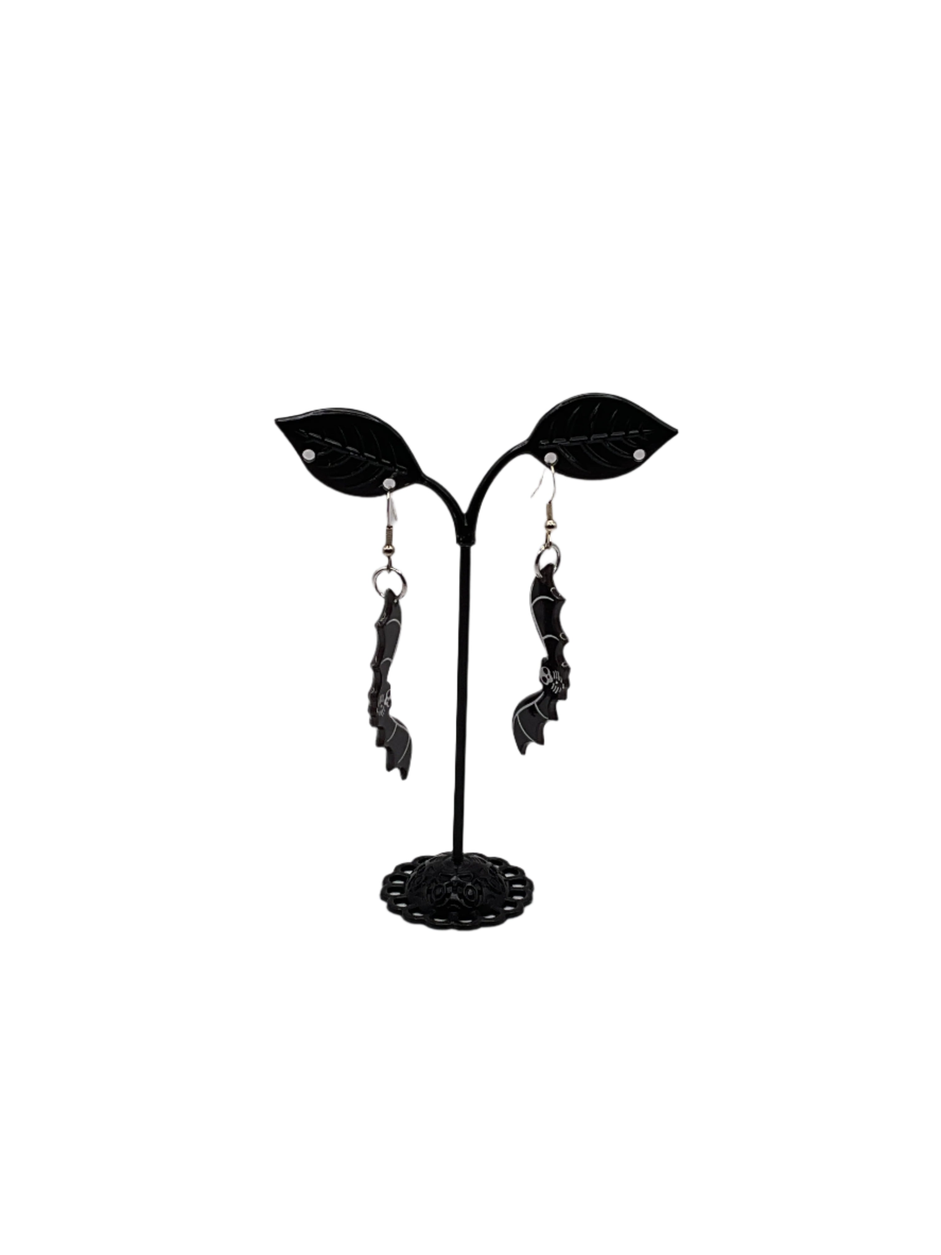 Bat Skeleton Earrings