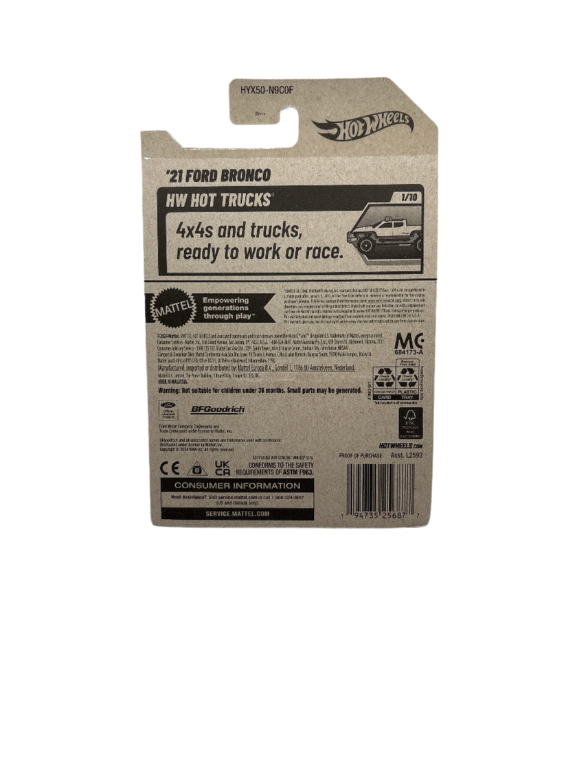 Hot Wheels 21 Ford Bronco Diecast