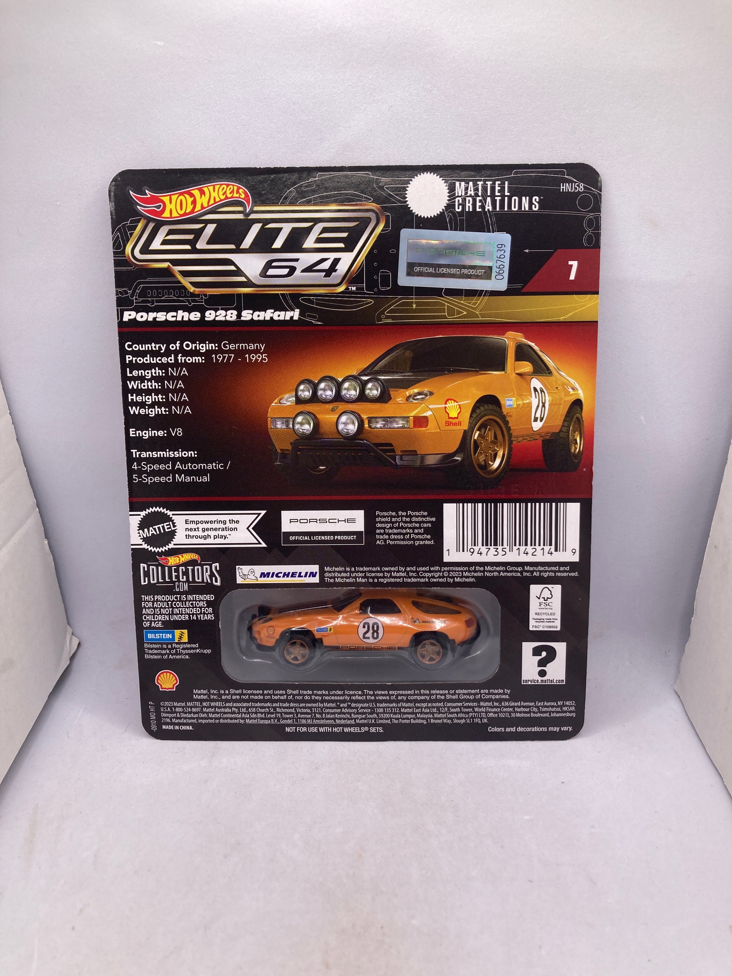 Hot Wheels Porsche 928 Safari Diecast