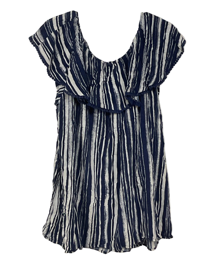Blue And White Striped Top