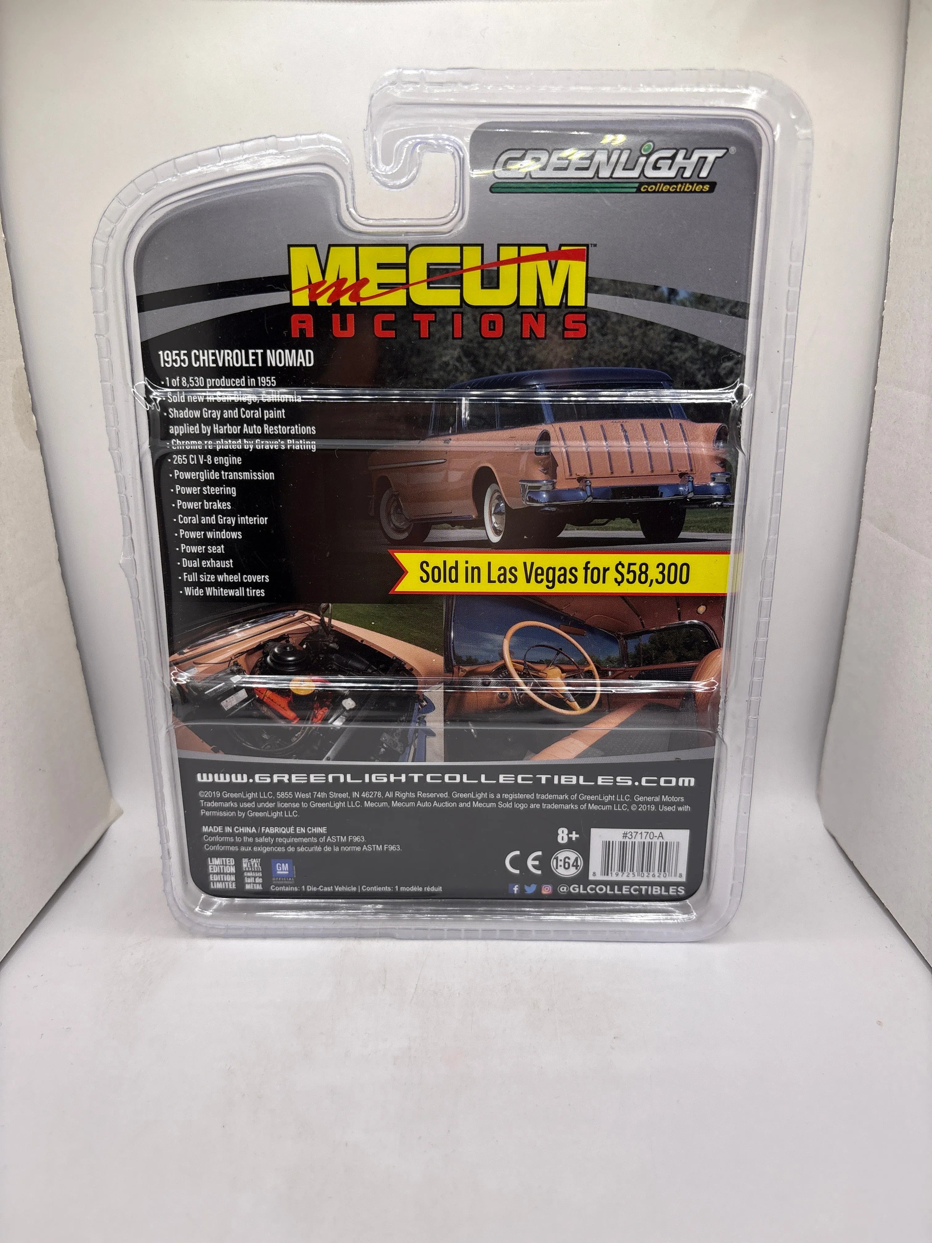 Luz verde 1955 Chevrolet Nomad fundido a presión