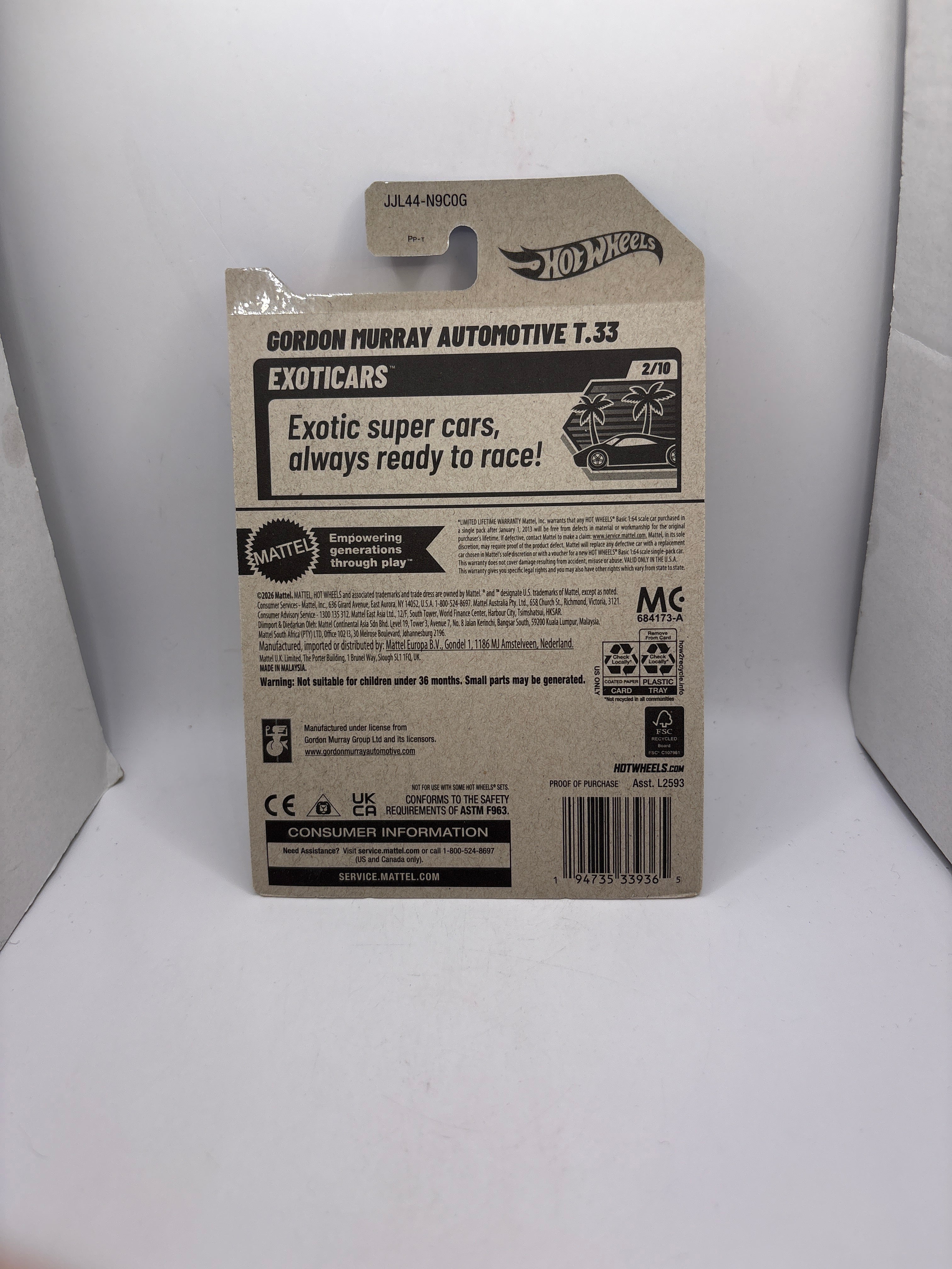 Hot Wheels Gordon Murray Automotive T.33 Diecast green