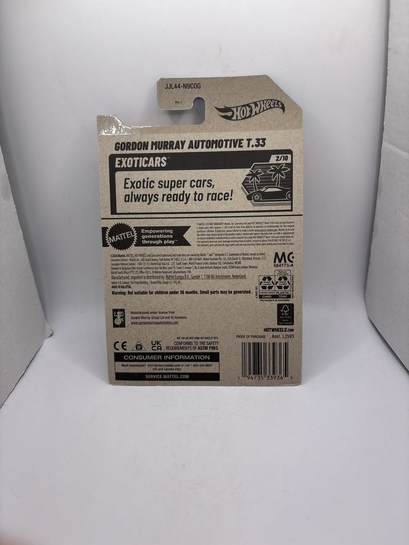 Hot Wheels Gordon Murray Automotive T.33 Diecast green
