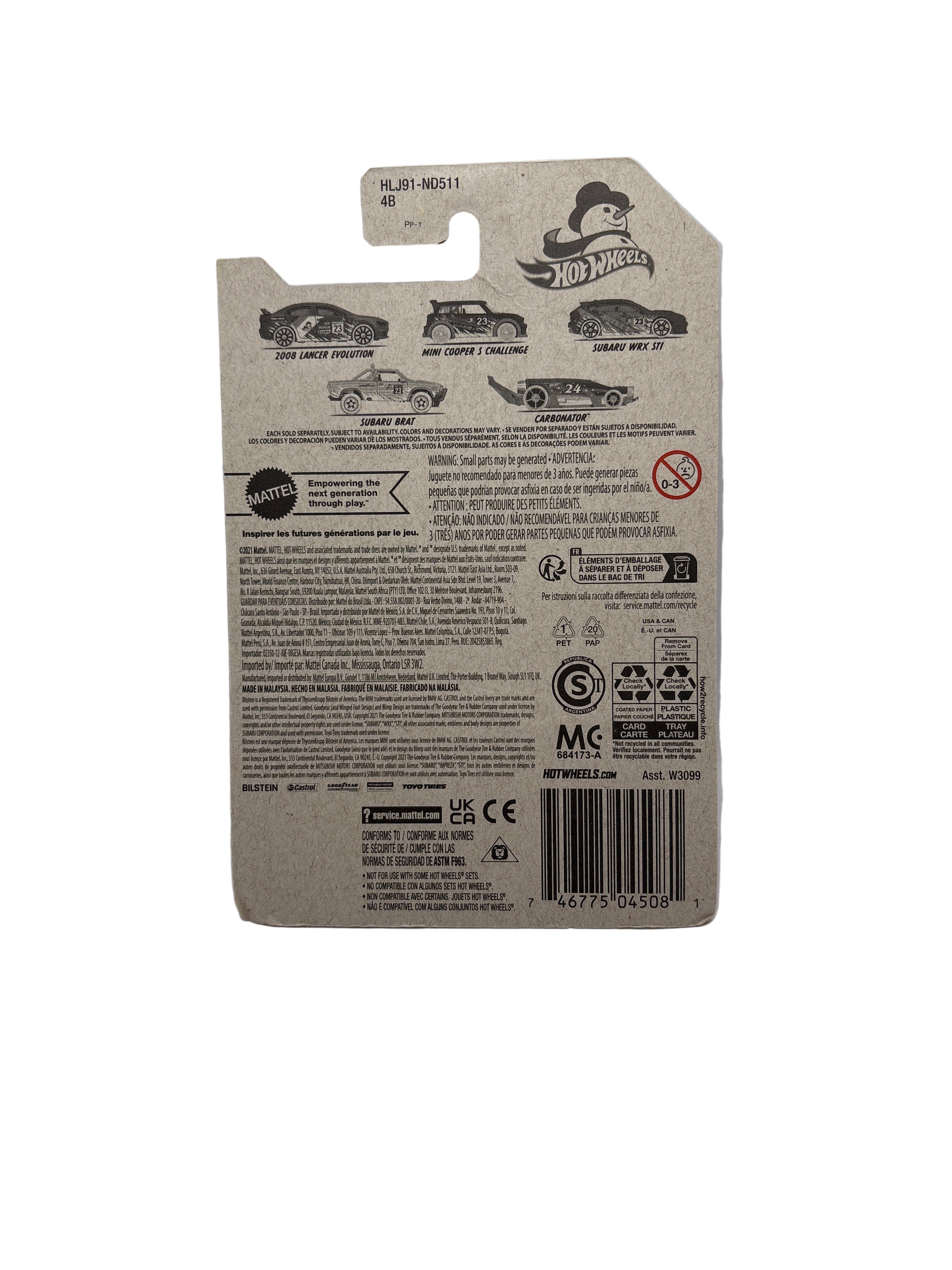 Hot Wheels 2008 Lancer Evolution Diecast