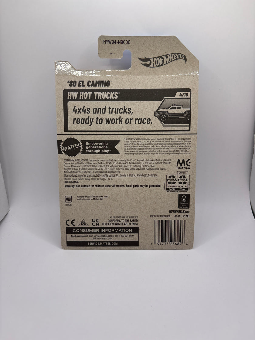 Hot Wheels 80 El Camino Diecast