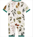 Posh TOT Falling Leaves Bamboo Shorty Romper