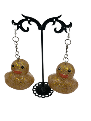 Rubber ducky earrings