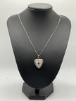 Sterling Silver, Mother of Pearl Locket Necklace