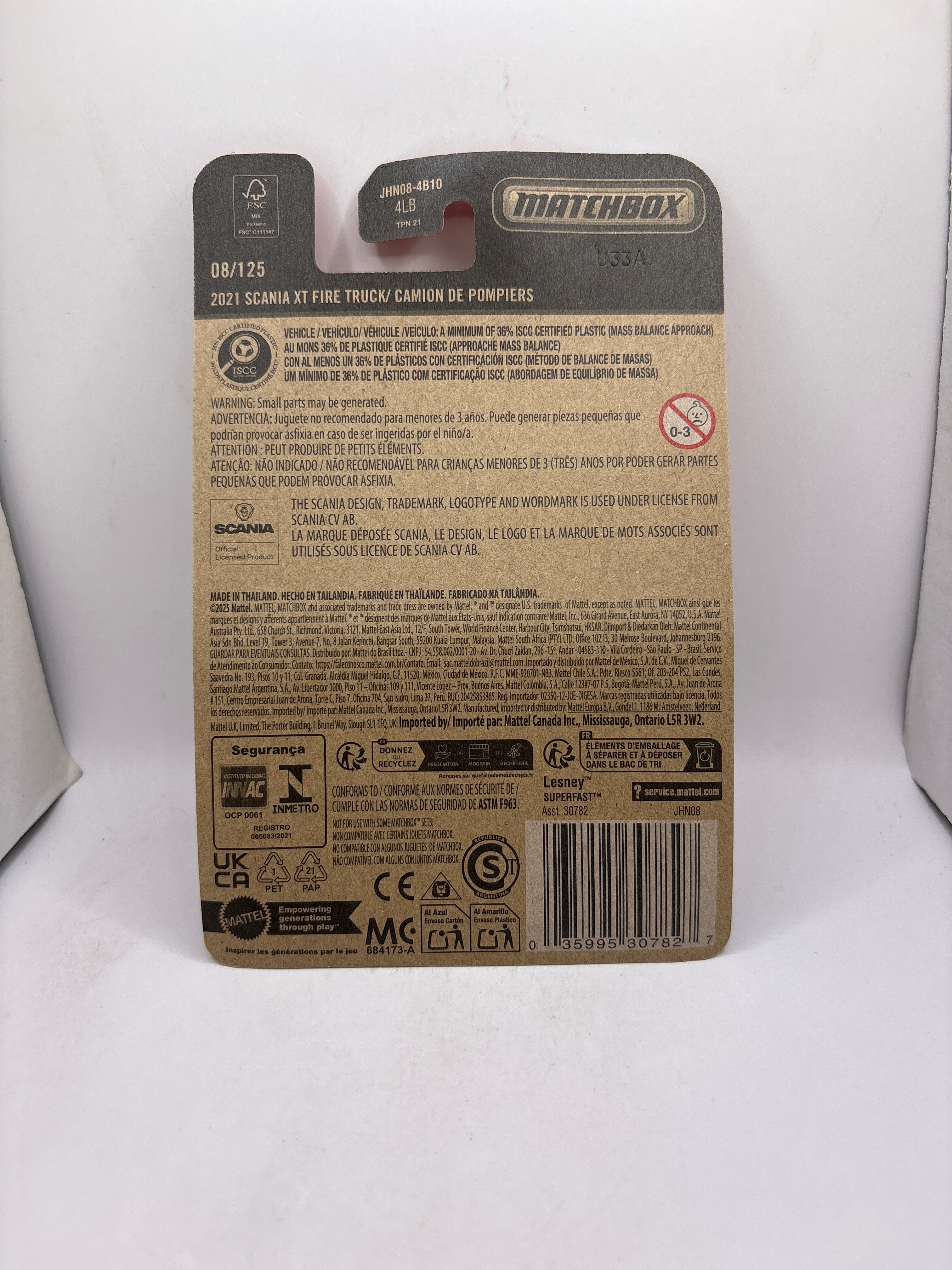 Matchbox 2021 Scania XT Fire Truck Diecast