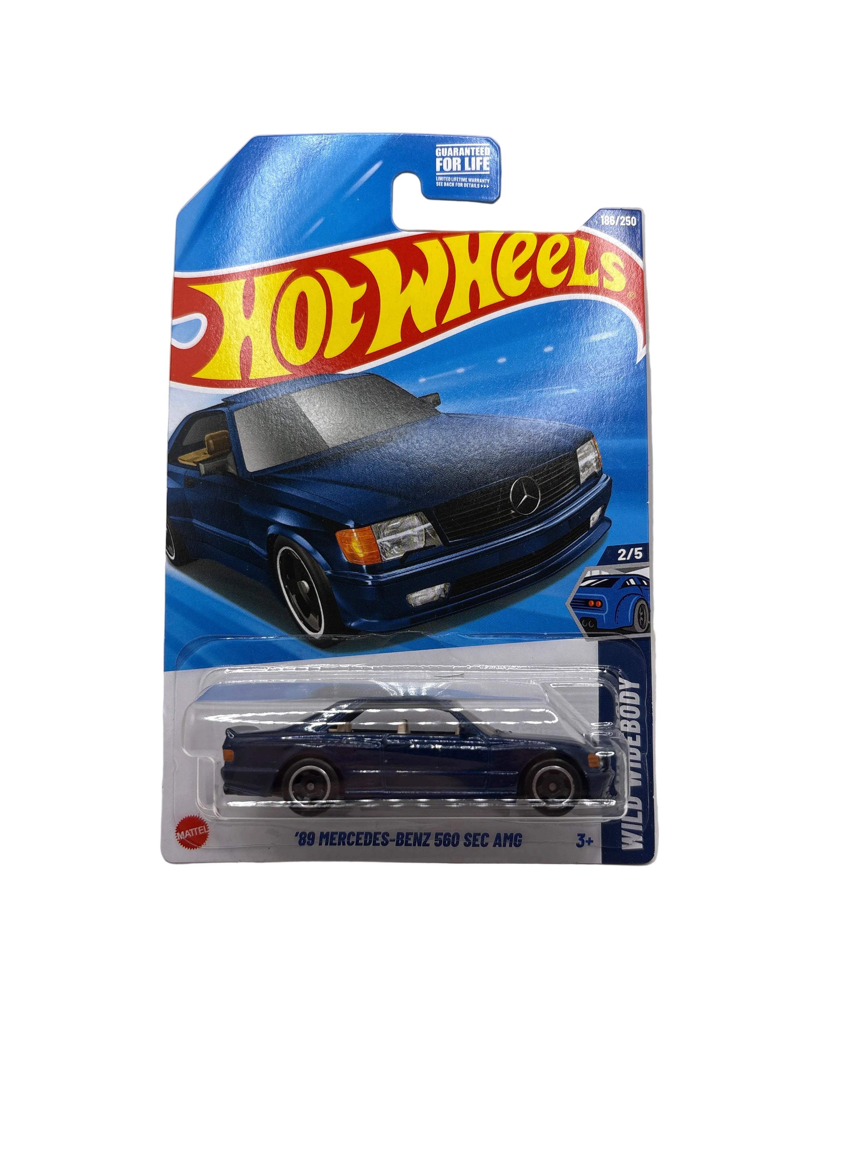 Hot Wheels 89 Mercedes-Benz 560 SEC AMG Diecast blue