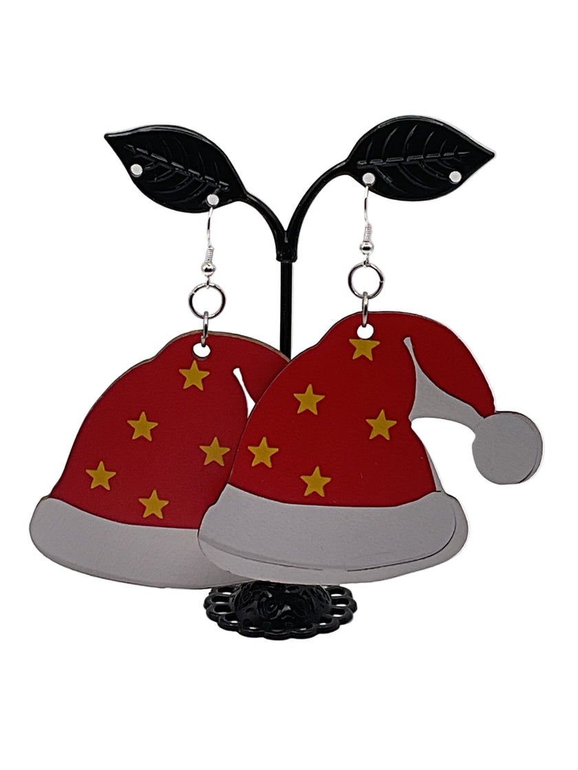 Wooden Christmas Earrings