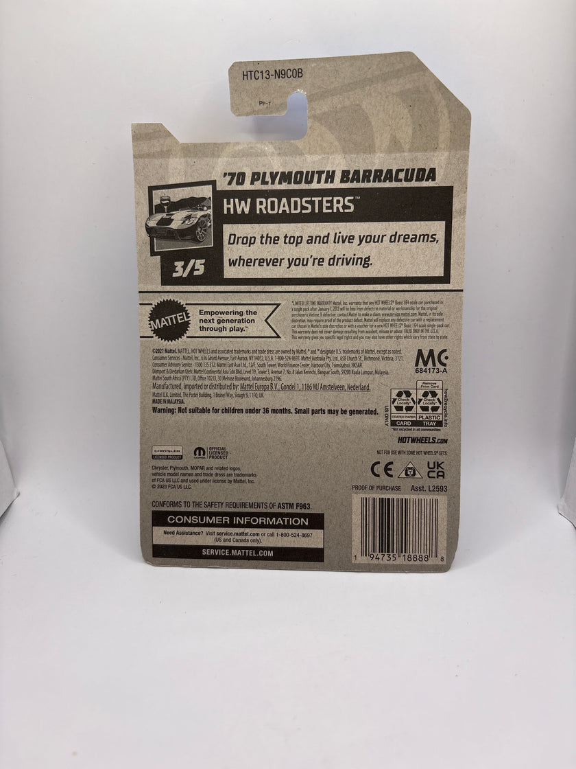 Hot Wheels 70 Plymouth Barracuda Diecast