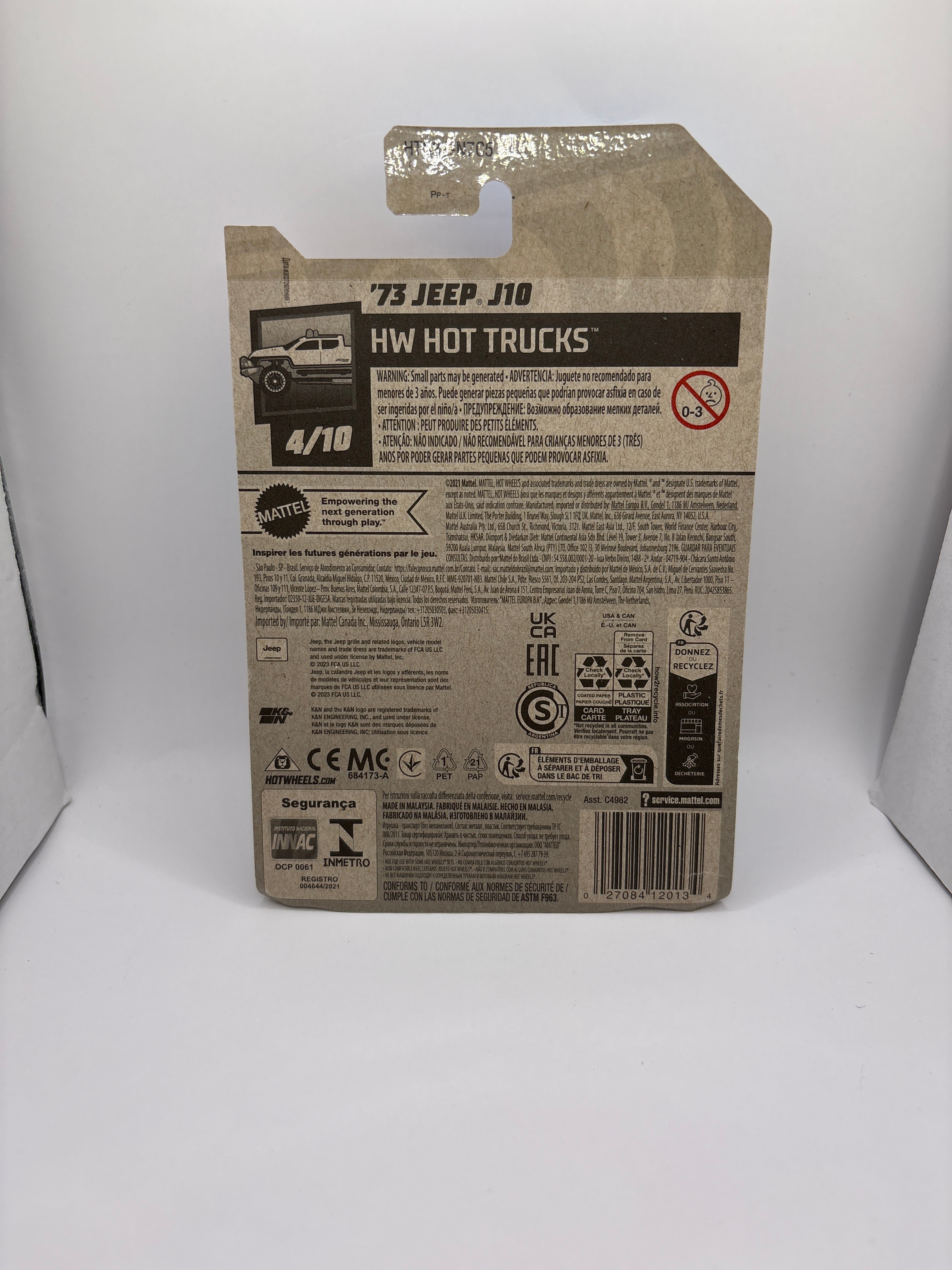 Hot Wheels 73 Jeep J10 Diecast