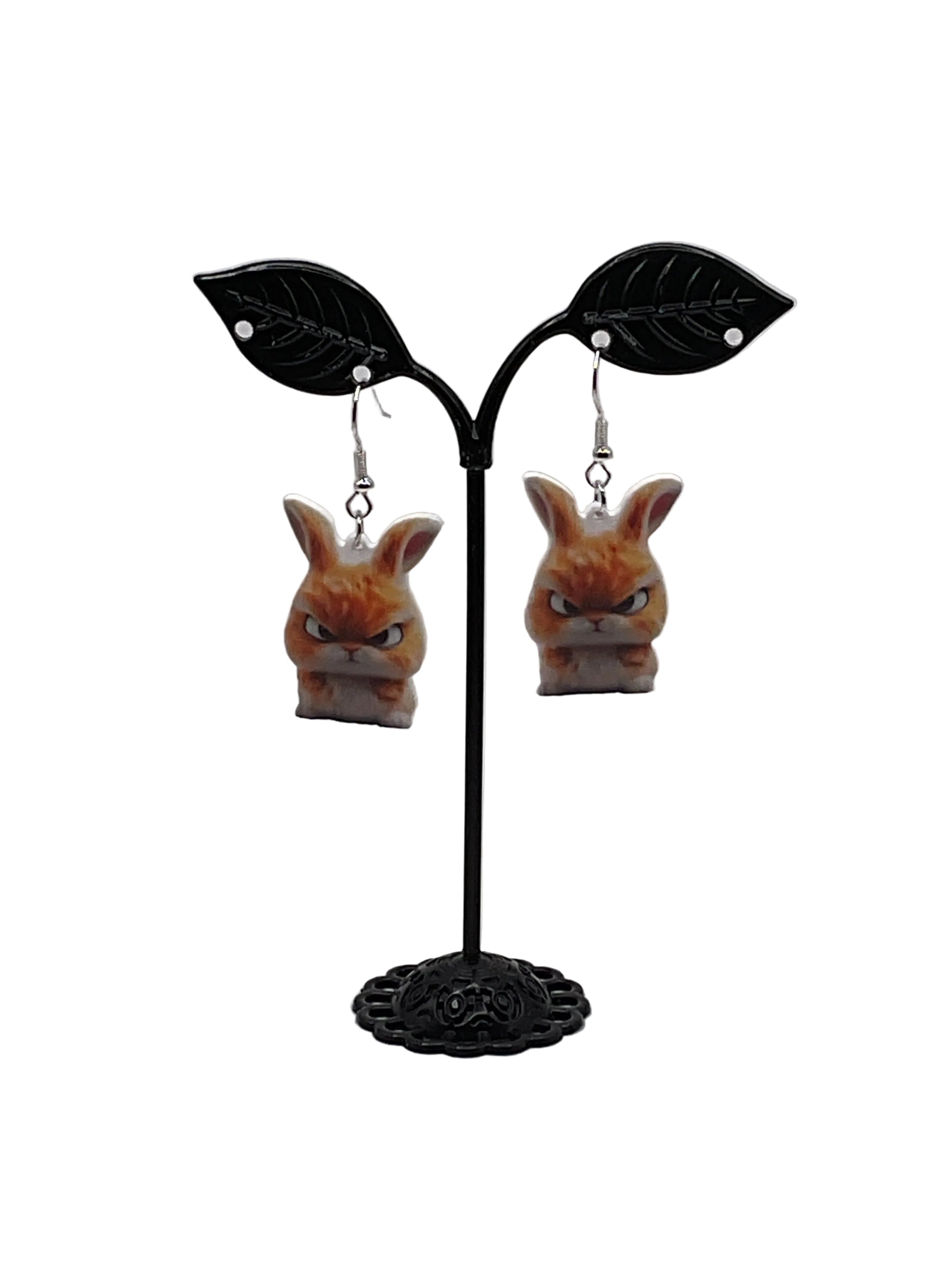 Grumpy Animal Earrings