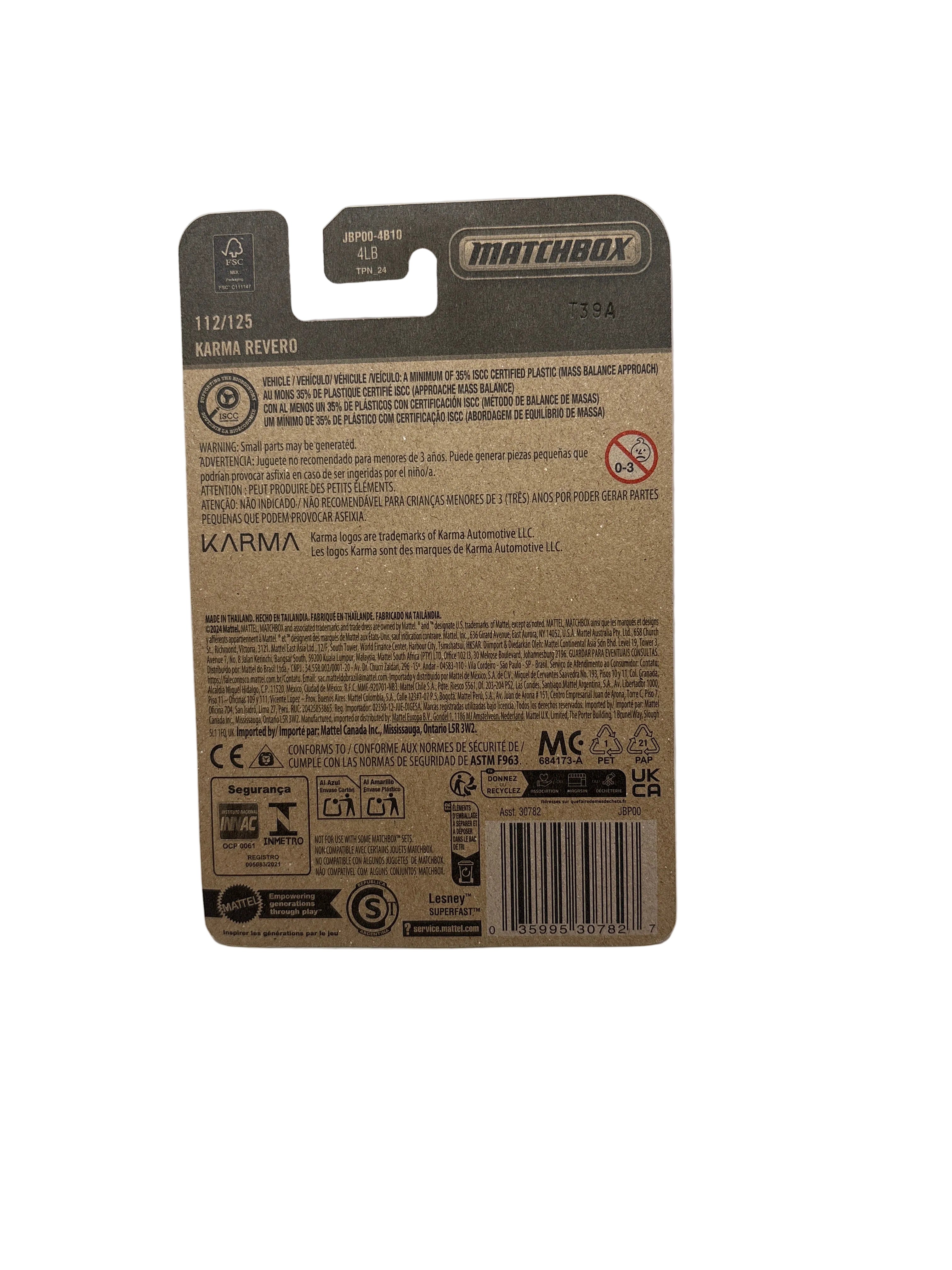 Matchbox Karma Revero Diecast