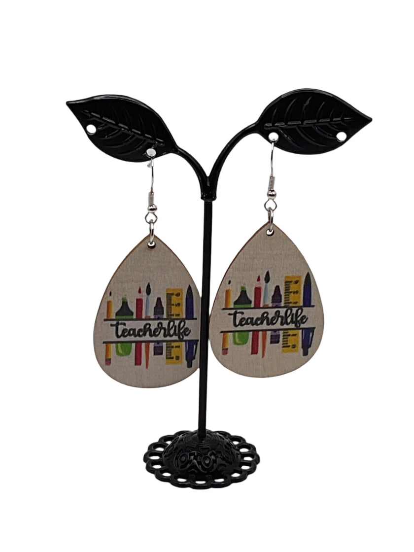 Tear Drop Teacher Earrings