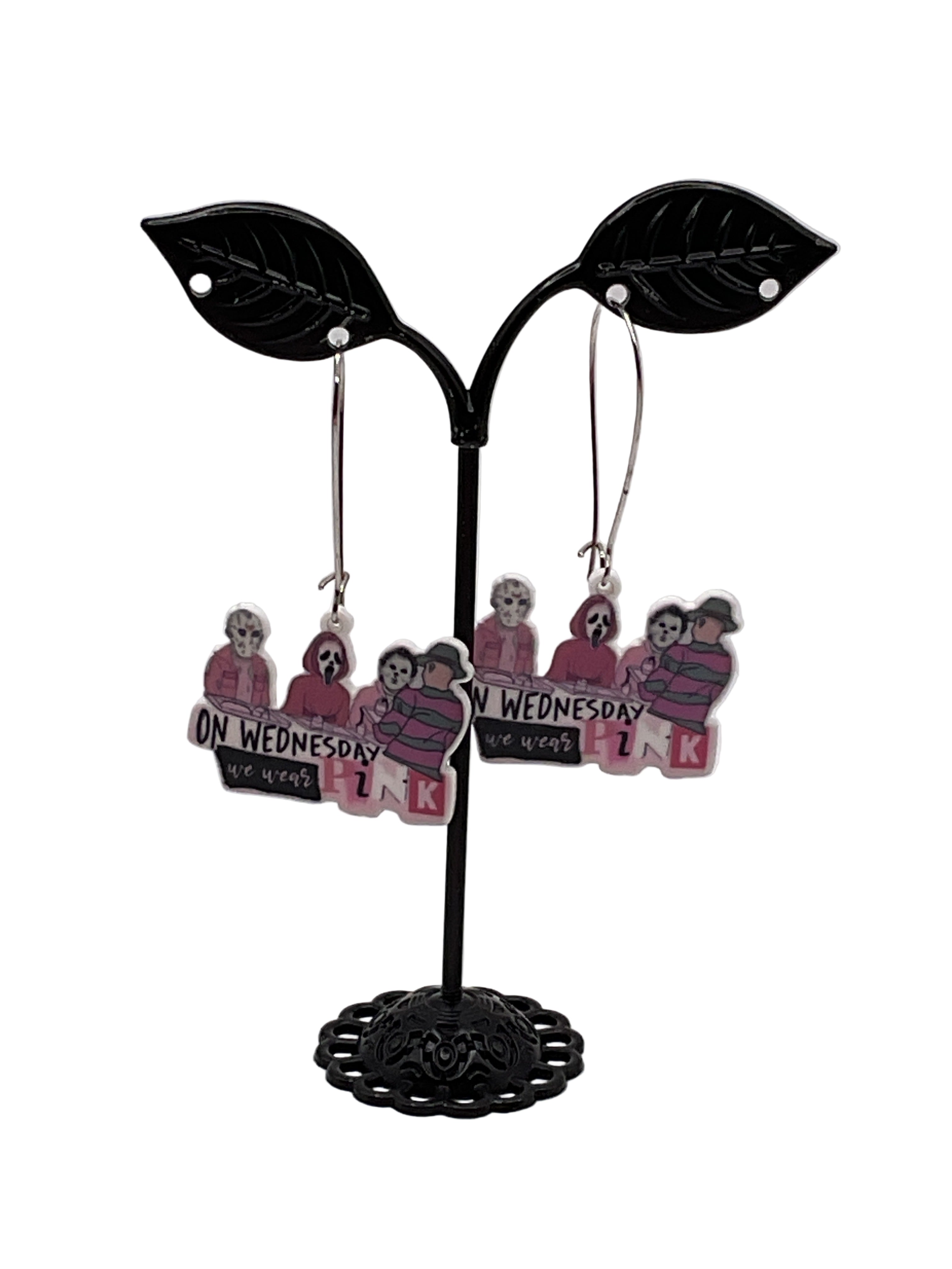 HORROR OCTOBER AWARENESS EARRINGS