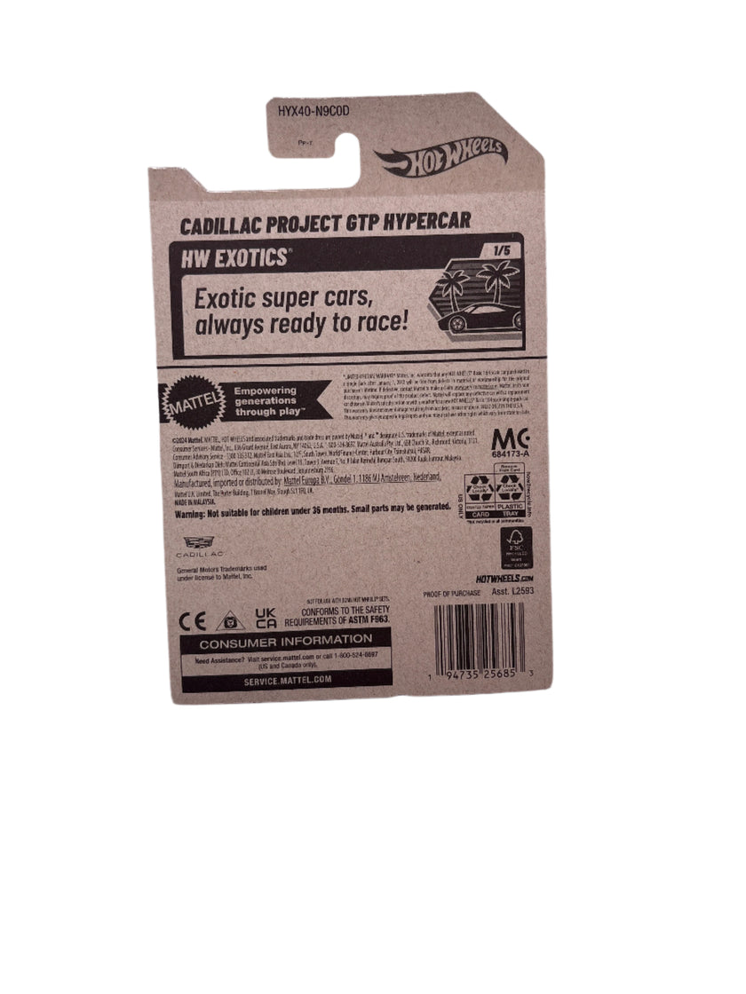 Hot Wheels Cadillac Project GTP Hypercar Diecast