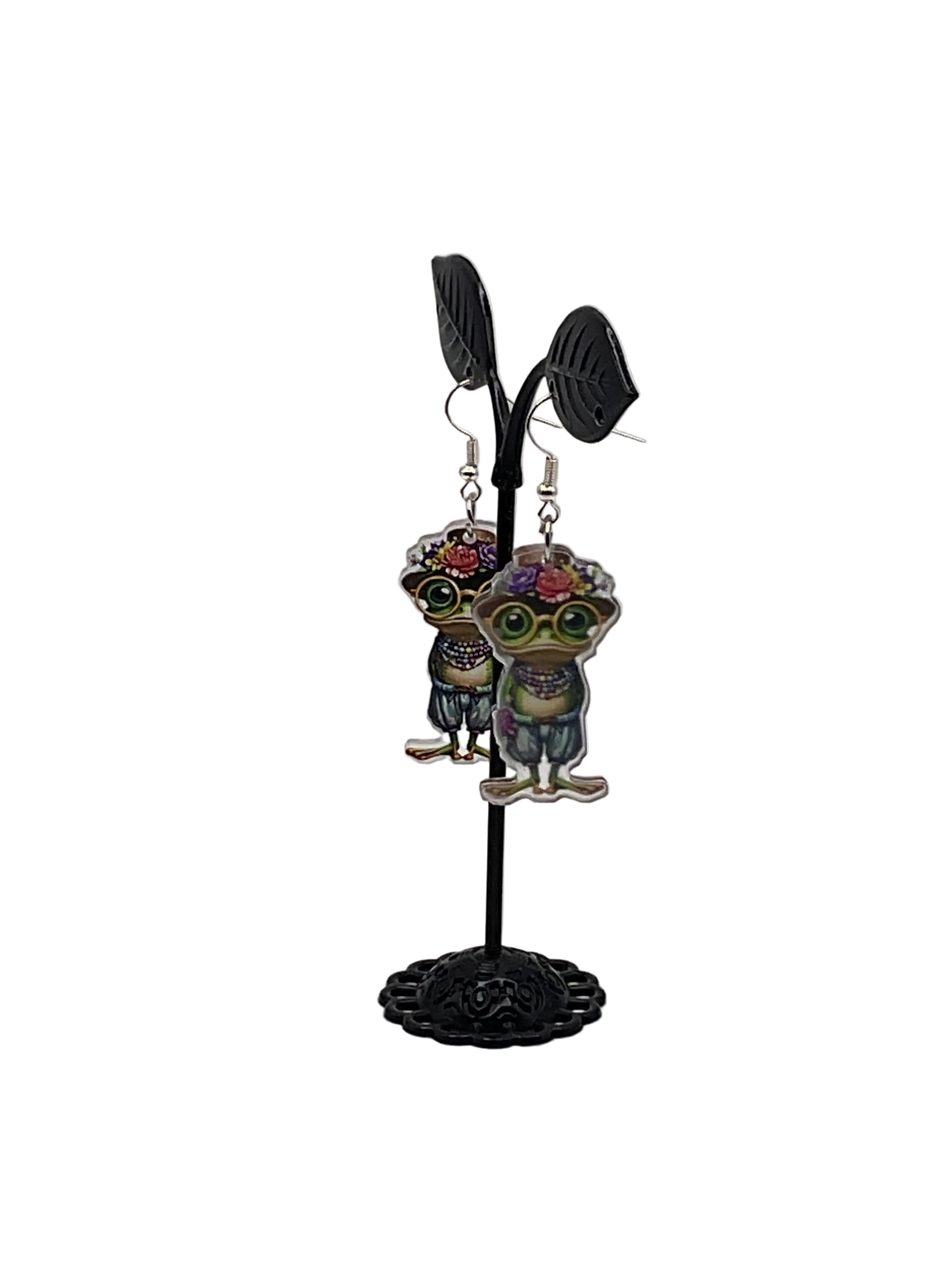 Cartoon Frog Earrings
