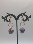 Purple Heart earrings