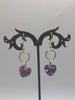 Purple Heart earrings