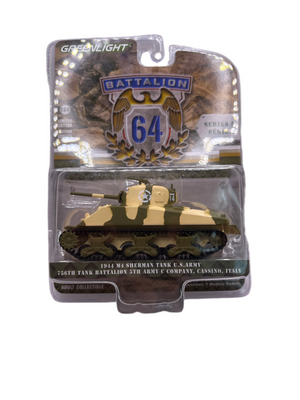 Greenlight 1944 M4 Sherman Tank U.S. Army 6 756th Tank Battalion 5th Army C Company, Cassino, Italy Diecast
