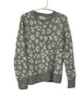 Fuzzy Gray Leopard Print Sweater
