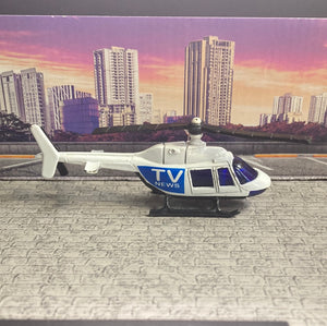 Unknown TV News Helicopter Diecast